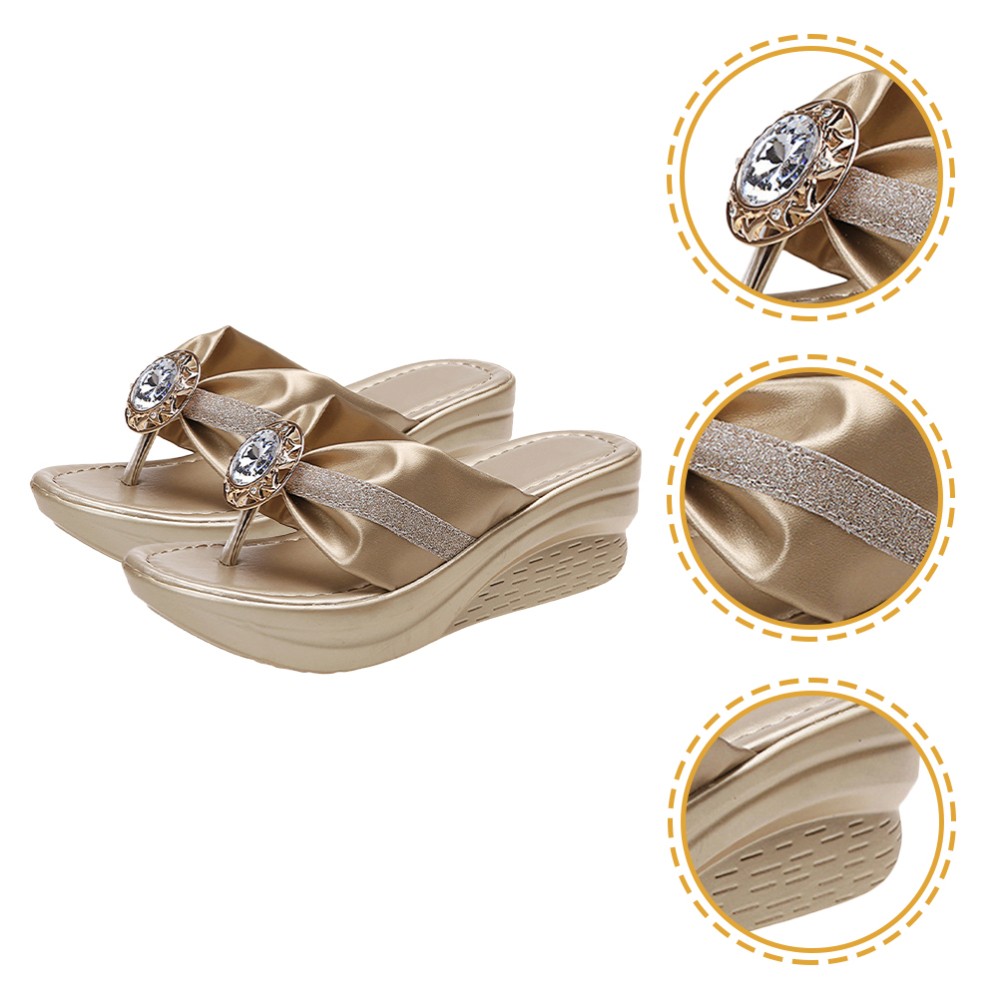 PANTOFOLA D’ORO Infradito con strass donna Miss ciabatte donna sandalo plateau