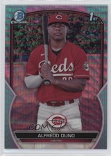 2023 Bowman Chrome Prospects Aqua & Pink Vapor Refractor /125 Alfredo Duno 1cx3