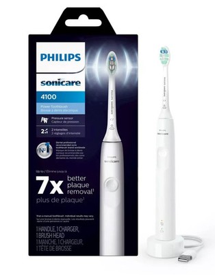 Philips Sonicare 4100 Rechargeable Toothbrush 2 Intensity Settings HX3681/23 .