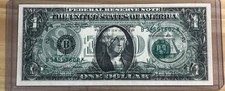 1977 $1 One Dollar Bill Note Offset Printing Error Back To Front - Mint Error