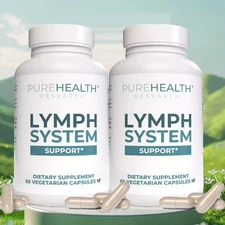 2/3 Pack PureHealth Research Lymph System-Reduce Swelling Lymphatic Supplement