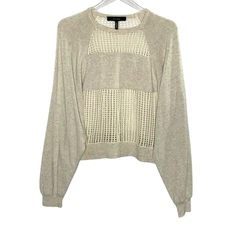 Isabel Marant L Womens 100% Cotton Elise Raglan Pullover Knit Sweater *flaw