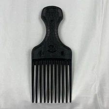 Vtg 80s 90s Goody Hair Pick Plastic Black Crocodile Textured 6.5" Lift & Volume