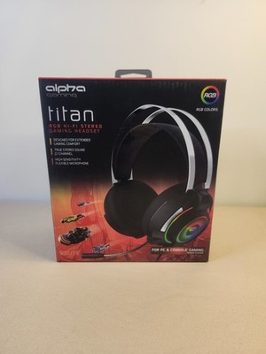 Alpha Gaming TITAN- RGB HI-FI stereo gaming headset-new-for PC&console gaming