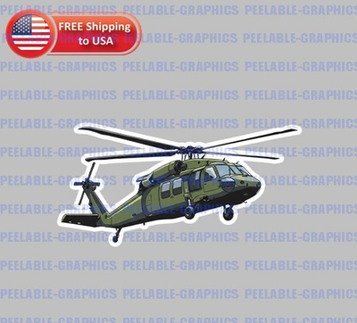 #ad Black Hawk Sticker US Military Helicopter UH 60 Vinyl Decal A $5.39