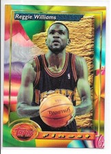 REGGIE WILLIAMS REFRACTOR SP 1993-94 TOPPS FINEST 17 DENVER NUGGETS GEORGETOWN