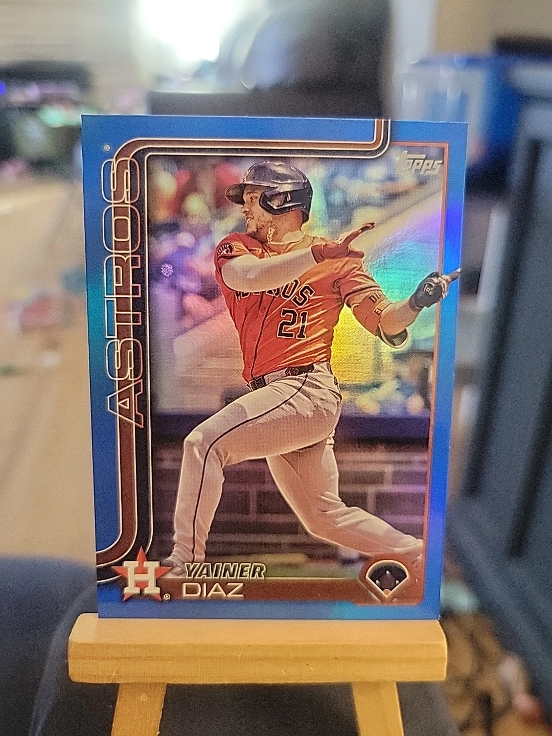 2025 Topps Series 1 - Yainer Diaz Blue Holo Foil #/150 Houston Astros
