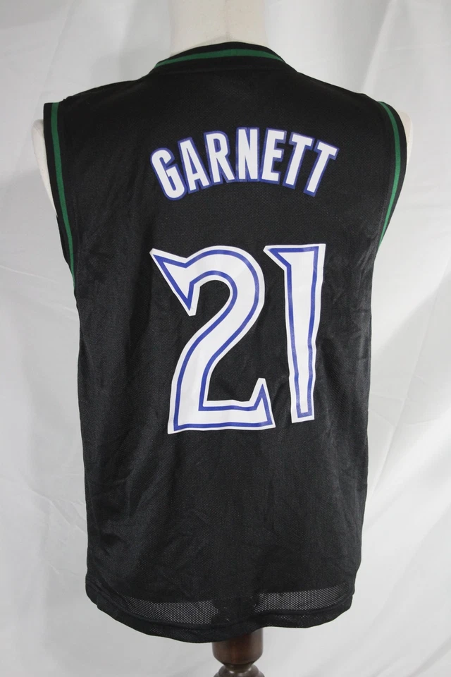 Camiseta deportiva negra de la NBA REEBOK Youth L Garnett #21 (14-16) Foto 3 de 4