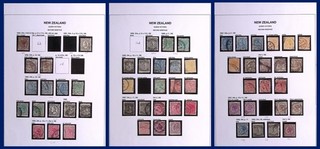 NEW ZEALAND: 1890 1898 Victoria Ex Old Time Collection 3 Album Pages