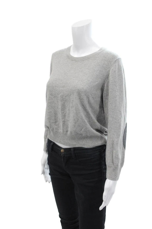 Talula Womens Cashmere Long Sleeve Round Neck Knit Sweater Gray Size L - Image 2 of 4