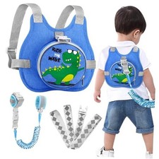 Toddler Safty Harness Leash  Reflective Anti Lost Blue/Tyrannosaurus Rex
