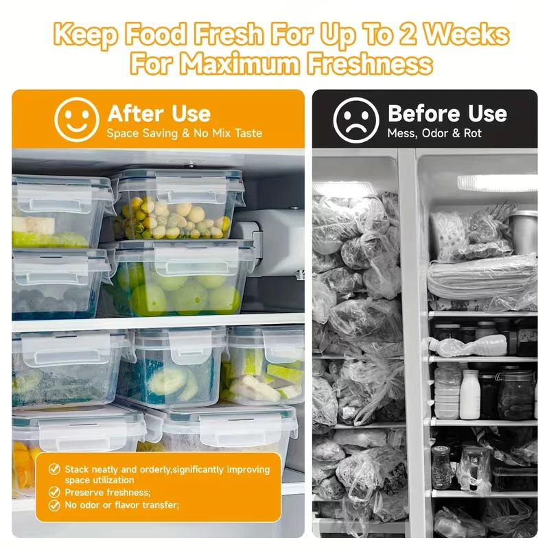 Juego de Contenedores de Alta Calidad - Diseño Sellado, Libre de BPA, Tapa Fácil de Fijar, Sta Foto 2 de 4