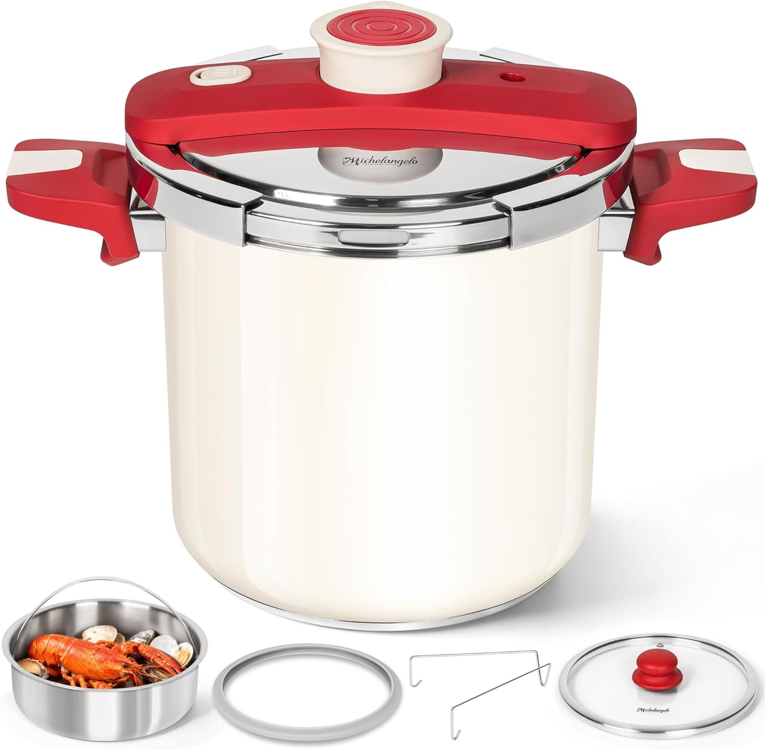 Stainless Steel 8.5 Quart 3-in-1 Pressure Pot One-hand Locki