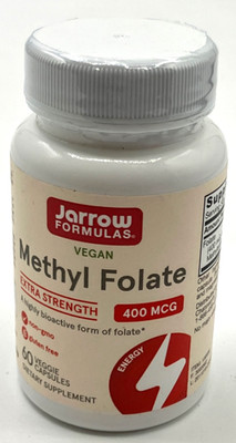 Jarrow Formulas Vegan Extra Strength Methyl Folate 400 mcg Supplement 60 Ct