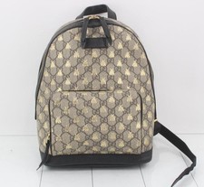 GUCCI Bee Backpack Leather GG Supreme