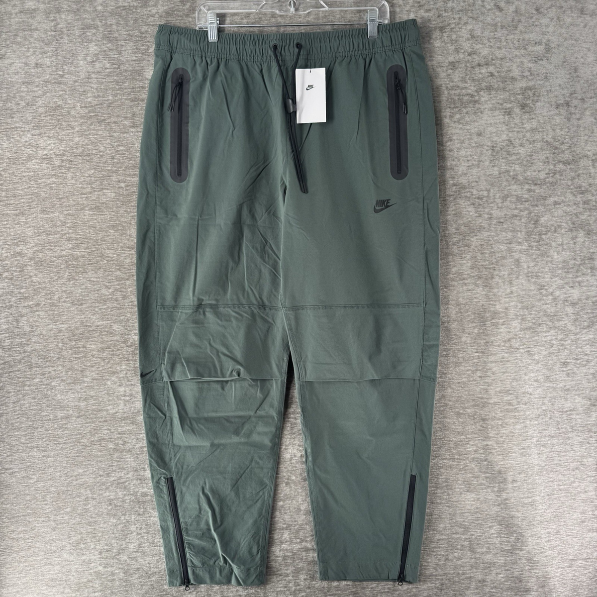 Nike Tech Woven Tapered Trousers Pants Vintage Green Men's Size XL