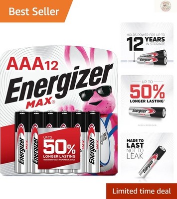 Get Powerseal MAX AAA Batteries 12 Pack - Up to 50% Longer Lasting Performance