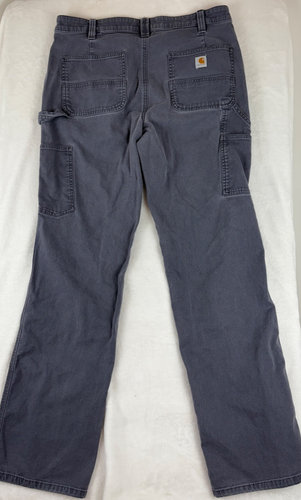Pantalones CARHARTT para mujer 12 altos ajuste original lona carpintero gris oscuro - Imagen 4 de 9