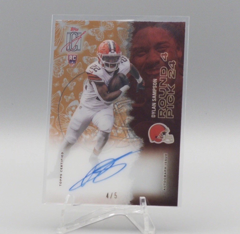 2025 Topps Signature Football - /5 Autograph RC Dylan Sampson Crystal Clear