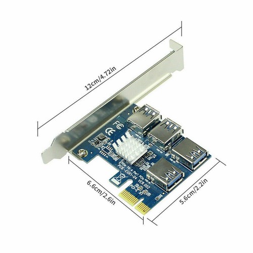 PCIE PCI-E PCI Express Riser-Karte 1X Bis 16X 1 Bis 4 USB 3.0-Steckplatz-Mu7604 - Afbeelding 6 van 6