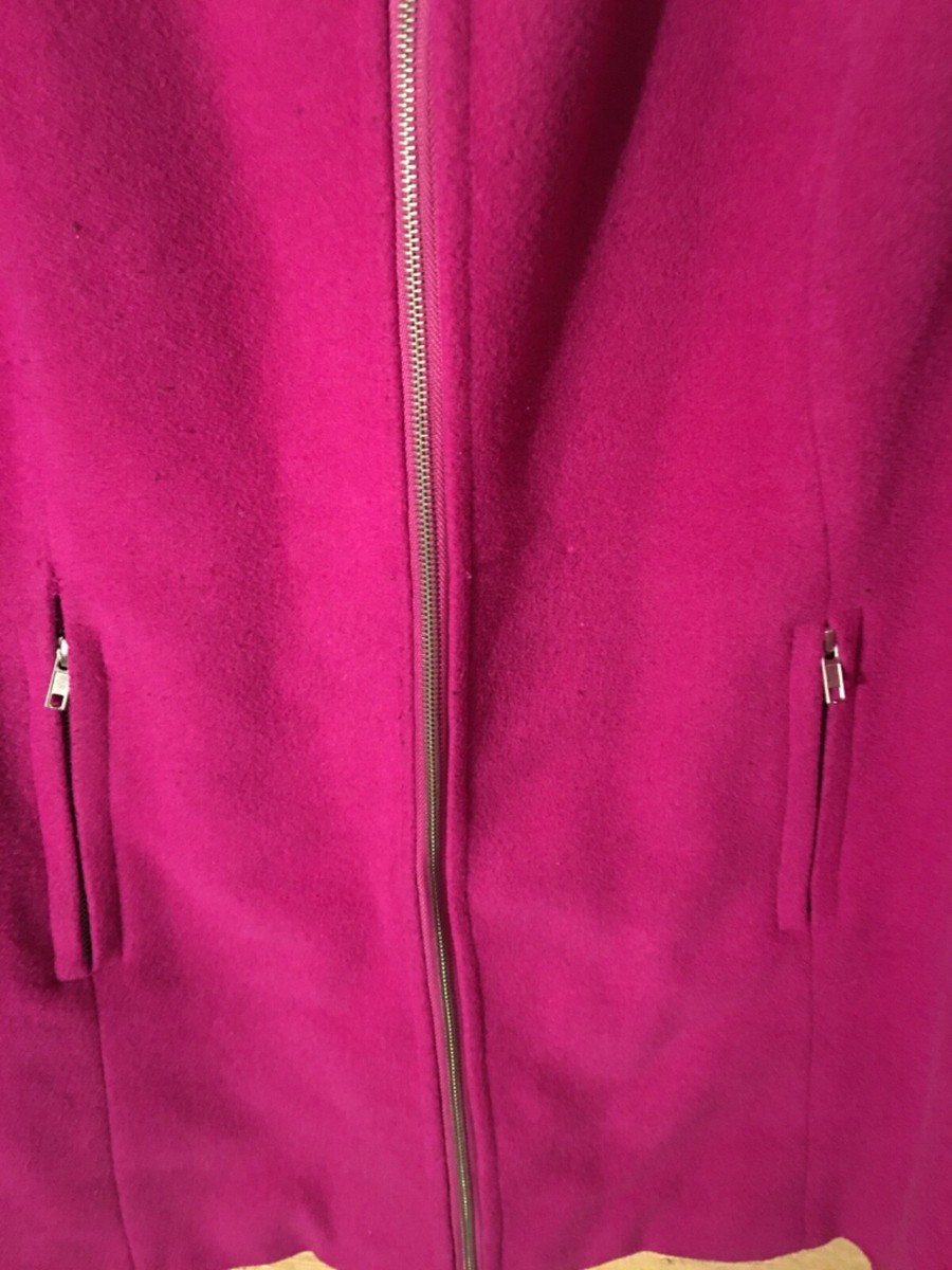 Manteau D'Hiver Chelsea Studio Rose Fuchsia - Taille 22W - Laine Et Polaire - Occasion Très Bon État