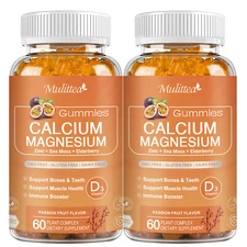 120 Calcium Gummies with D3,K2,Zinc Magnesium Supplement for Bone Immune Support