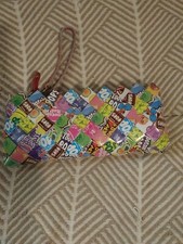 Nahui Ollin Clutch Purse For Tootsie Blow Pop Wrapper 9" X 1.5" X 3.5"