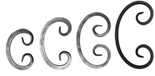 C Schnörkel Schmiedeeisen C Bogen für Zaun Zaunschnörkel 12x12 mm STAHLCO®