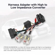 ISO Adapter Harness with high to Low Impedance Converter For IN/IB Audi Stereo