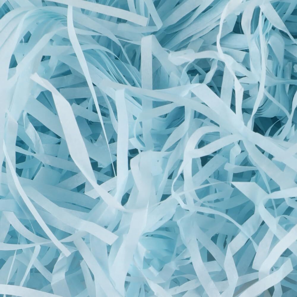 4 oz Blue Crinkle Shredded Paper for Gift Baskets Packaging Filler-image