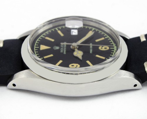 Vintage Rolex OysterDate Precision 6694 Winding Black Dial 34mm Men Steel Watch - Picture 12 of 13