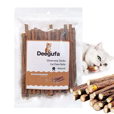 SILVERVINE STICKS FOR CATS Natural Organic Catnip Sticks Silverine Matatabi Chew Sticks for Cat, 35 Pcs