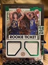 Rookie Dual Swatches 2021-22 RC Contenders Ticket Jersey Duarte & Jackson Pacers