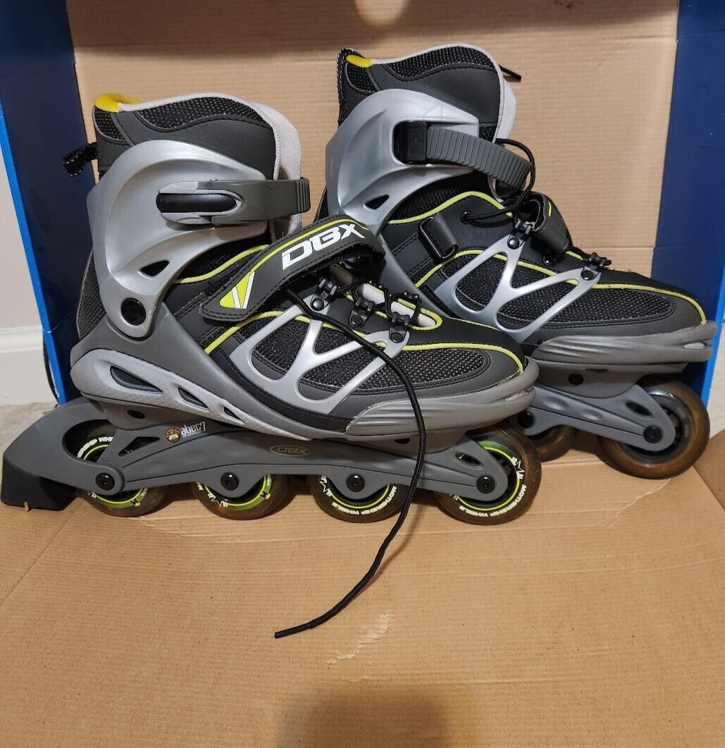 DBX Inline Rollerblade abec7 Bearings Size 12 80mm|82A Gray Mothership Wheels