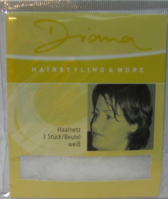50 Stück Diana Haarnetz weiß Knotennetz Duttnetz extra fein feinmaschig NEU