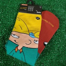 Hey Arnold Graphic ODD SOX Socks Fits Sizes 8-12 New A1 