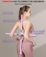 Back Strraightener Posture Corrector for women yoga sticks 1PURPLE 1pINK YOU PIC