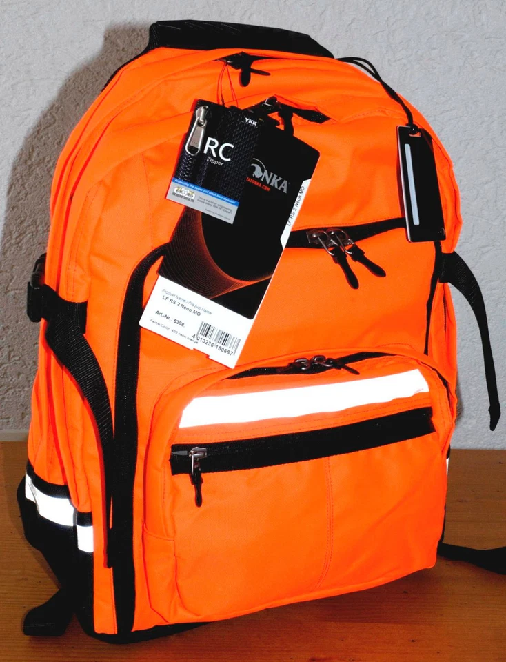 LOKFÜHRER-RUCKSACK  (Typ II) topakt.Modell 2025 Sicherheitsfarbe NEON-ORANGE