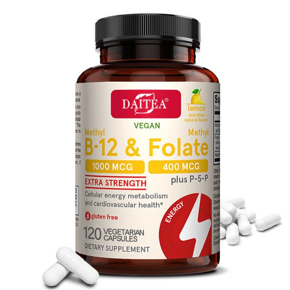 METIL B-12 & METIL FOLATO 120 Cápsulas Vitamina B6 & B12