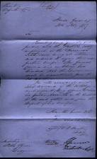 1857 HORSE GUARDS-INVERNESS Lt WARRAND 35th Regiment, Signed W.F. Forster D.A.G.