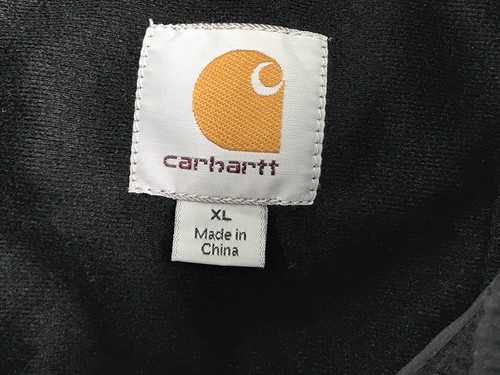 Carhartt jacket Mens XL Jacket Fleece Lined Navy Blue Zipper Pockets Soft Sell - Picture 7 of 9