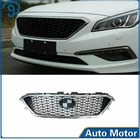 For Hyundai Sonata Honeycomb 2015 16 17 Front Upper Grille Chrome W/O Hole New