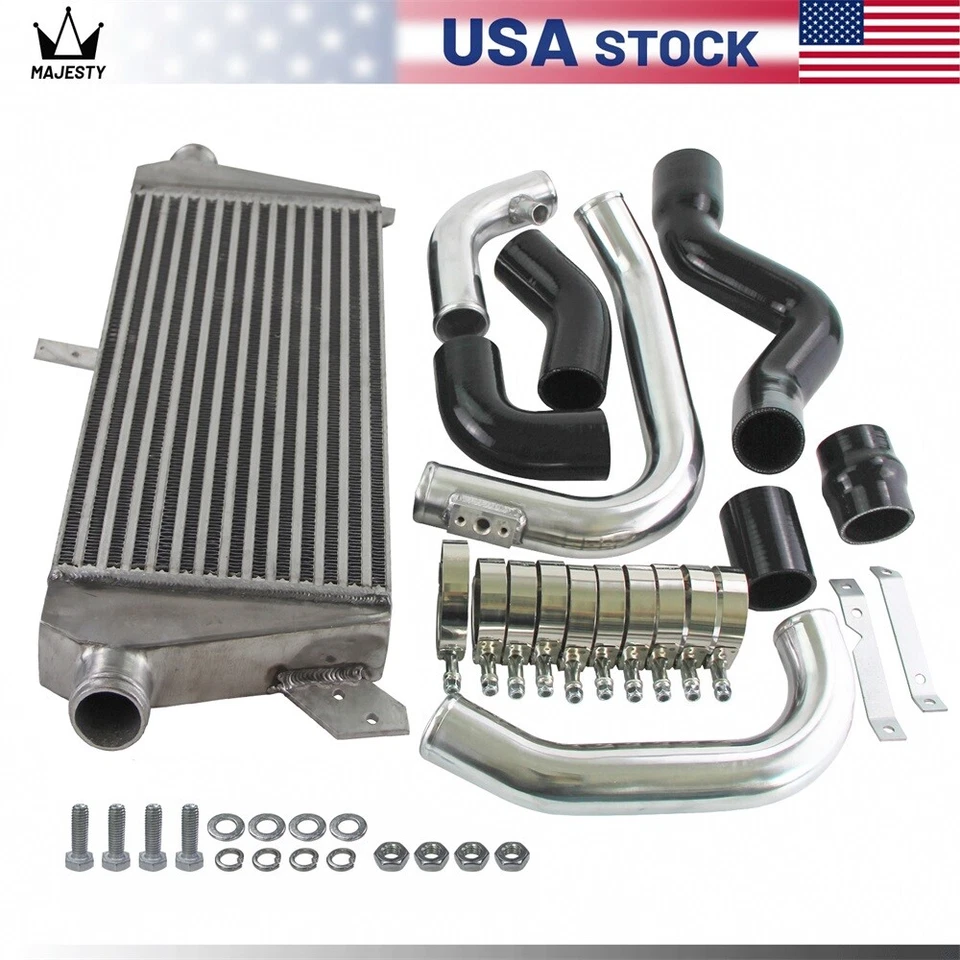 Front Mount Intercooler Kit for Audi A4 1.8T Turbo B6 Quattro 2002-2006 Black - Imagem 2 de 4