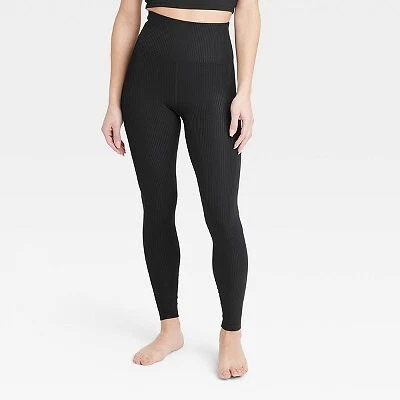 Women's Ultra High-Rise Rib Leggings - All in Motion Black S