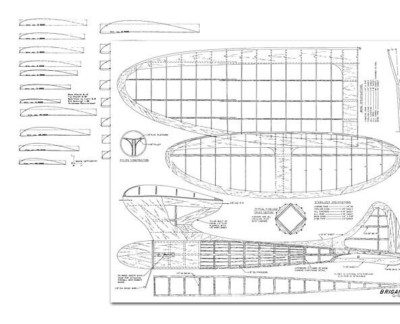 Plans & Templates Imprimés Pour Avion RC DH Vampire F/F 40 Wingspan - Neuf