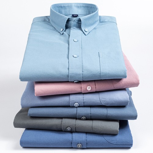 Mens Dress Oxford Shirts Formal Business Long Sleeves Non Iron Casual Shirts Top - Picture 2 of 20