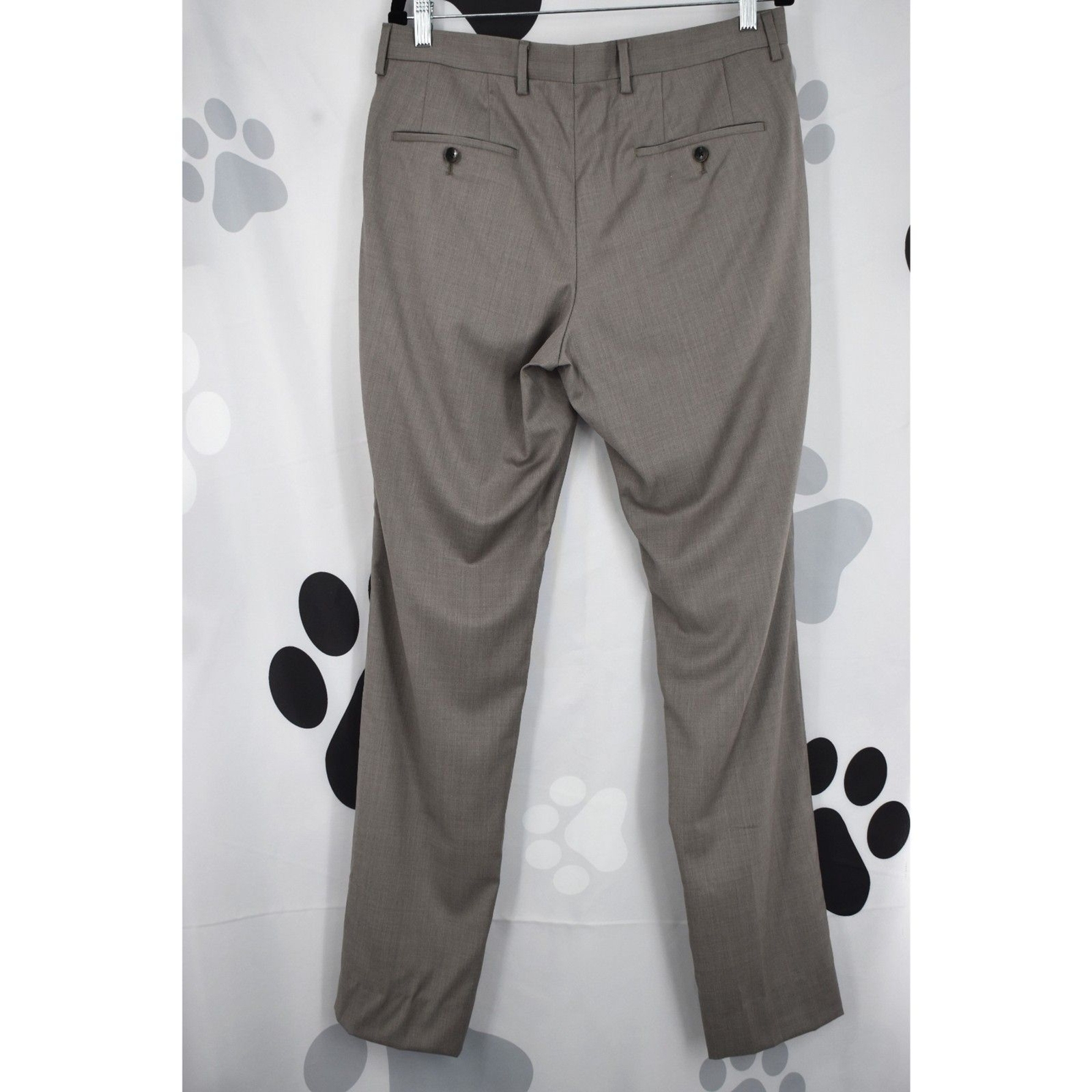 Boss Hugo Boss Genesis 4 Virgin Wool Dress Pants Gray Mens Slacks Size 32R thumbnail 5