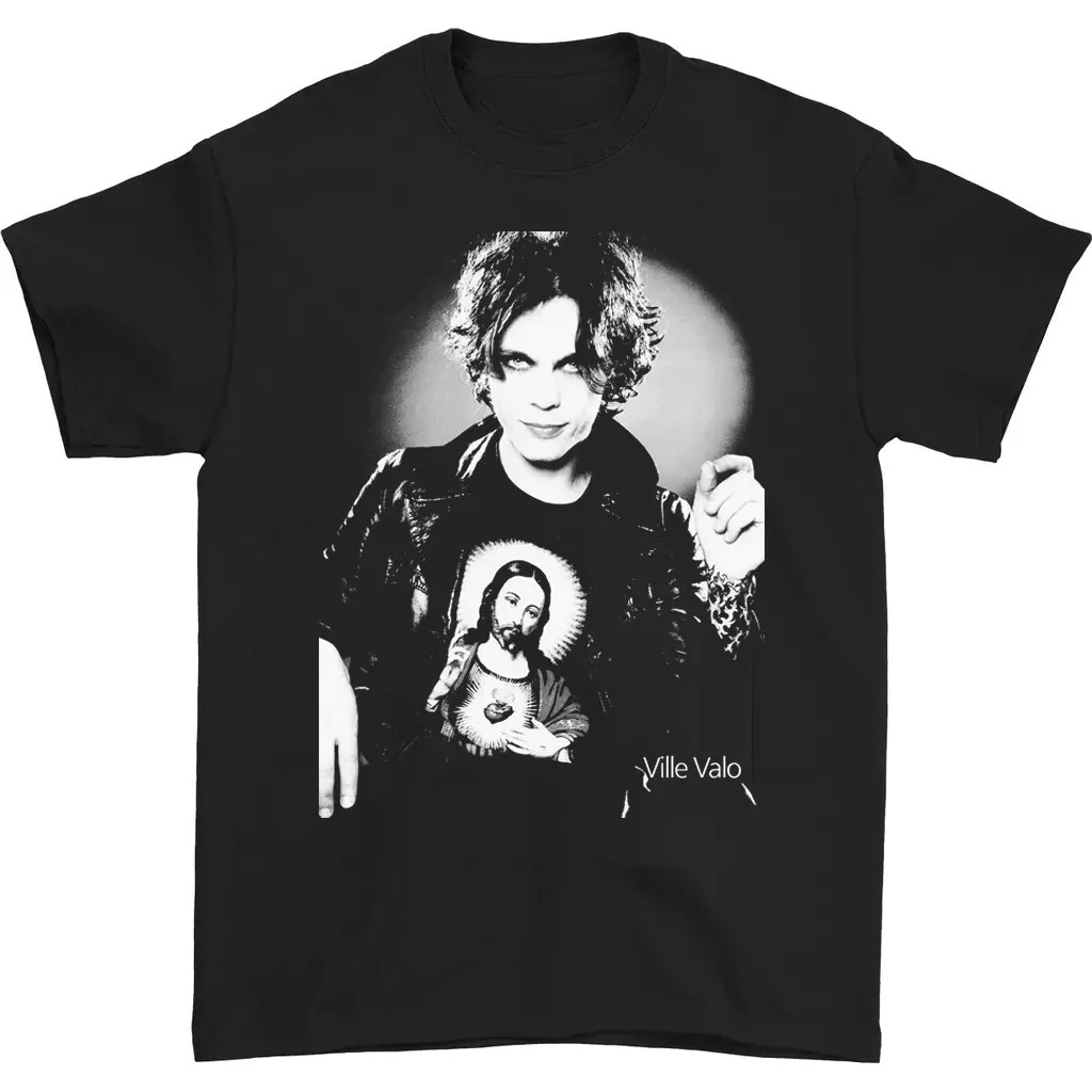 NEW Ville Valo HIM band short sleeve black T-shirt S-5Xl