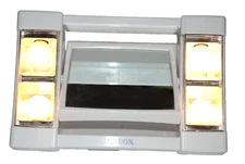 JERDON Lighted Tabletop Makeup Mirror Double Sided 3X Vanity Beauty Vintage 1980