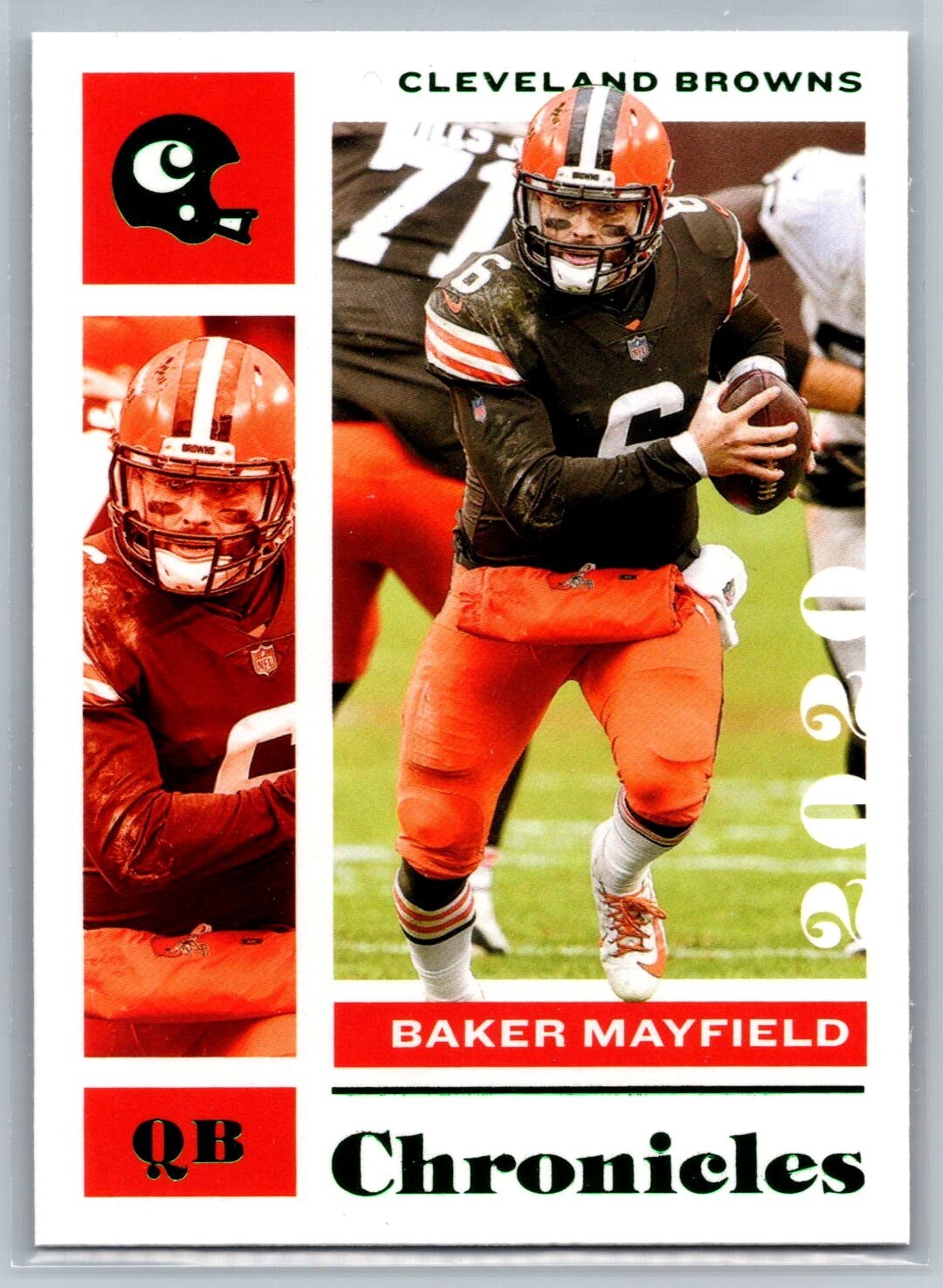 Baker Mayfield 2020 Panini Chronicles #22 Cleveland Browns Green Foil QB
